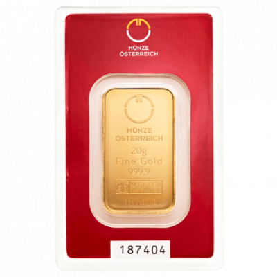 Münze Österreich 20 g - Gouden beleggingsstaaf