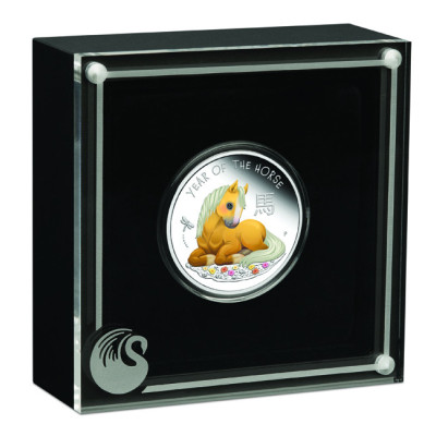 Lunar Baby Horse - Pièce de collection en argent à l'épreuve de 1/2 oz