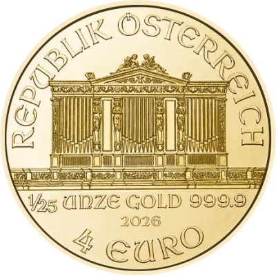 Wiener Philharmoniker (2026) - 1/25 Oz - pièce d'investissement en or