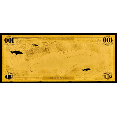 L'esturgeon noir - Billets en or 24k - Série I