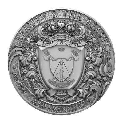 Belle en het Beest - 2 oz - zilveren verzamelmunt