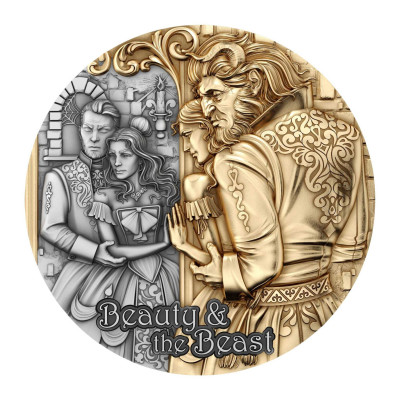 Belle en het Beest - 2 oz - zilveren verzamelmunt