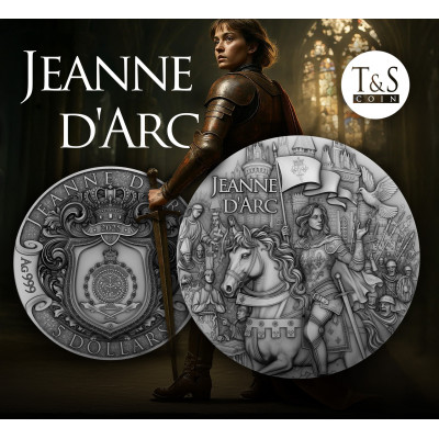 Johanna van Arc - 2 oz - zilveren verzamelmunt