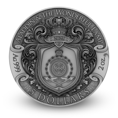 Aladdin en de wonderlamp – 2 oz – zilveren verzamelmunt