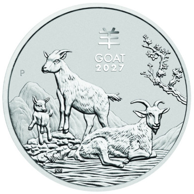 Lunar Goat (2027) - 1/2 oz - zilveren beleggingsmunt