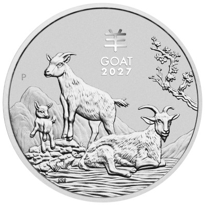 Lunar Goat (2027) – 1 Oz – zilveren beleggingsmunt
