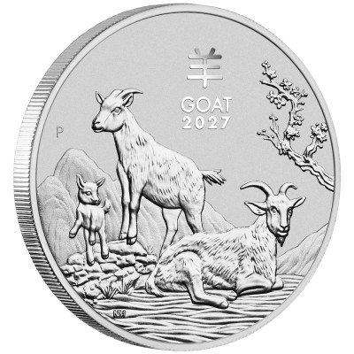 Lunar Goat (2027) – 1 Oz – zilveren beleggingsmunt